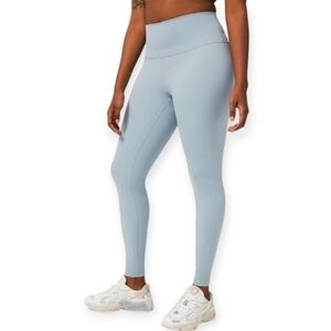 NWT Lululemon Plus Size Wunder Under High Rise 28" Leggings in Chambray Blue 14